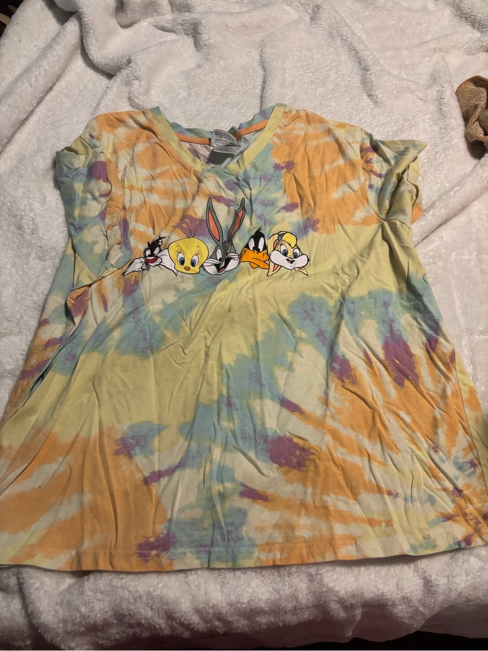 Looney Tunes Tie-Dye Short Sleeve Tee - Pastel Multi